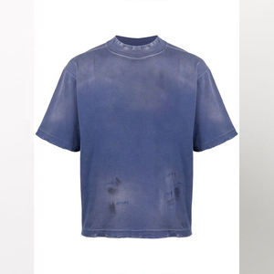 Finch ropa personalizada al por mayor camiseta Premium de gran tamaño para hombres de manga corta 100% algodón ropa teñida camiseta - Product Image 1