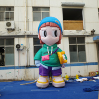Personnage gonflable jaune sur mesure, mascotte de dessin animé gonflable pour la décoration d'événements