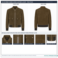Blouson Bomber en daim marron pour homme, col montant, fermeture éclair, vêtement d'extérieur décontracté avec poches, logo personnalisé OEM