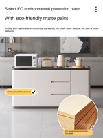 Meuble de rangement multifonctionnel moderne et simple en bois, style luxe léger, sur pied, avec poignées métalliques, capacité de plus de 1,5 m³