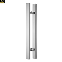 Poignée de porte d'entrée de type H en acier inoxydable pour porte principale en métal, bois et verre pour montage arrière