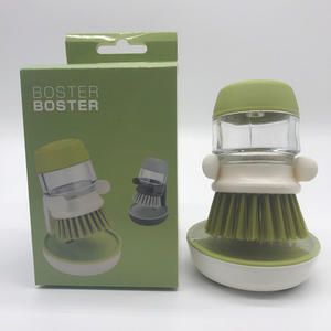 Brosse de distribution de savon à pression magique à main de vente chaude brosse de nettoyage de cuisine moderne pour pot plat dégraissage détartrage - Product Image 6