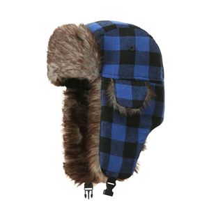 Chapeau de trappeur en fausse <span class=keywords><strong>fourrure</strong></span> avec logo personnalisé Chapeaux d'hiver pour femmes et hommes - Product Image 3