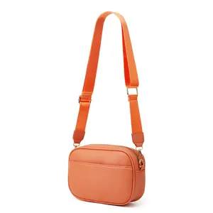 Trendy 2024 New Foreign Trade Solid Color Flap PU Small Bag Women's Crossbody Bag