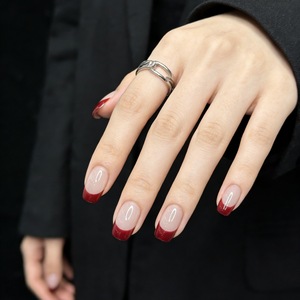 <span class=keywords><strong>Uñas</strong></span> Postizas Naturales Estilo Francés Clásico Old Money, Nuevas <span class=keywords><strong>Uñas</strong></span> Cuadradas Almendradas, <span class=keywords><strong>Uñas</strong></span> Artificiales para Manicura - Product Image 4