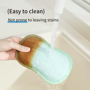 Éponge à vaisselle réutilisable en cellulose de polyester de qualité supérieure, double face, super absorbante, pour le nettoyage de la cuisine - Product Image 6