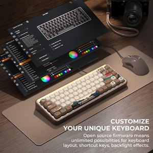 Bàn phím cơ XVX MU68 chủ đề FujiWave, đèn nền RGB, kết nối USB-C, có dây, dành cho chơi game, với các phím có thể lập trình - Product Image 6