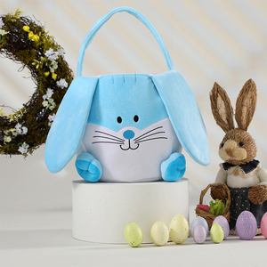 Cestas de Pascuas para niños, bolsa de regalo de conejo personalizado, bordada, de felpa, venta al por mayor - Product Image 6
