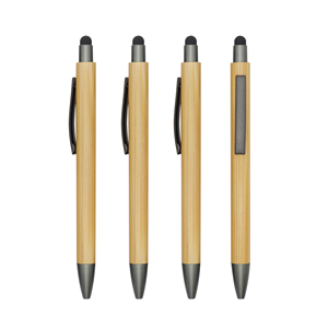 Eco Pen Vriendelijke Hout Touch Bamboe Balpen Met Stylus Custom Logo Afdrukken <span class=keywords><strong>Promo</strong></span> Pen - Product Image 1
