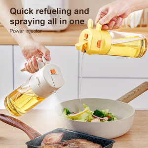 Nuovo Design 2-in-1 <span class=keywords><strong>Charles</strong></span> 600ml Dispenser Spray per Olio e Aceto in Vetro Riutilizzabile Ecologico Riciclabile con Accessori in Silicone per Cucina - Product Image 6