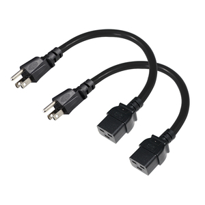 สายไฟ NEMA5-15P ถึง C19 10A 125V 6FT 18AWG สีดำสำหรับเครื่องพิมพ์จอภาพพีซี - Product Image 3