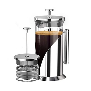 Presse française à 4 niveaux de Filtration, boîtier en acier inoxydable intuitif, <span class=keywords><strong>Carafe</strong></span> à café de 34 Oz, presse française - Product Image 1