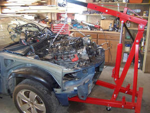 Palonnier hydraulique pliable robuste de 2 tonnes, grue d'atelier en acier, palonnier de garage avec 6 roulettes en fer - Product Image 6