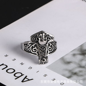 Skull <b>Ring</b> <b>Titanium</b> Steel Men's Halloween Fashion Jewelry SA792 - Product Image 4