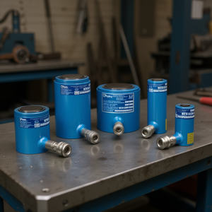Cilindros Hidráulicos de Acción Simple Ttake de Uso General, Cuerpo de Acero Azul con Puertos Roscados para Uso Industrial - Product Image 3