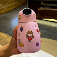 Vide dessin animé en acier inoxydable créatif 500ml intelligent eau termo bouteille intelligent led affichage température affichage thermos tasse