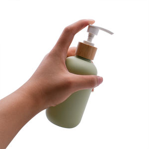 عبوة شامبو بلاستيكية فاخرة صديقة للبيئة باللون الأخضر الأفوكادو بسعة 200 مل و300 مل و400 مل و500 مل مع غطاء قلاب - Product Image 6