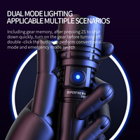 Lampe torche LED industrielle rechargeable en alliage d'aluminium à haut lumen avec cordon de sécurité, étanche, portée du faisceau 700 m