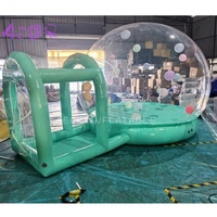 Dôme de tente gonflable transparent en PVC commercial, forme de globe, igloo, maison à bulles, maison à bulles gonflable