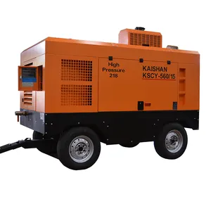 China low price construction air compressor manufacturer portable diesel engine 20 bar screw air compressor