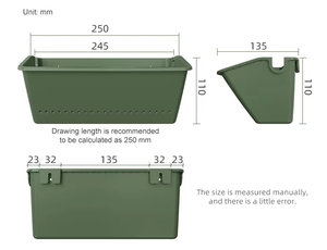 <strong>Wall</strong> <strong>Planters</strong> for <strong>Indoor</strong> Plants Greenwall Vertical Garden Plant Container Outdoor Vertical Green Plastic Box <strong>Wall</strong> <strong>Planter</strong> - Product Image 4