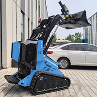 Mini-chargeuse compacte sur chenilles télécommandée SMT-450 à moteur essence pour serres, fermes et travaux en espaces confinés