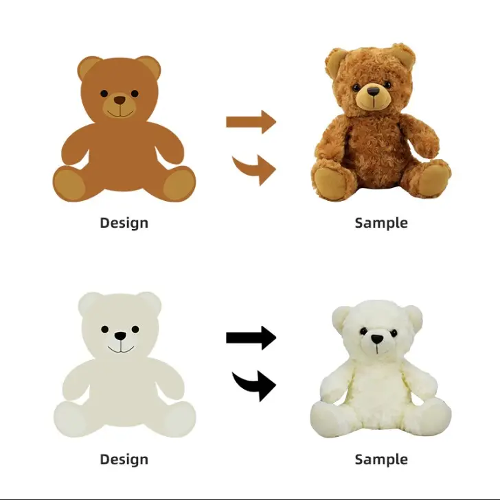 Wholesale Cute Different Size Teddy Logo Bear Custom Stuffed Animal Plush Toys Custom Made Giant Teddy Bear