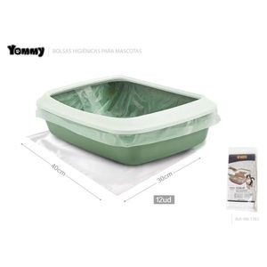 Sacs poubelles pour litière pour chat Yommy 50x35cm 12 pièces pour l'hygiène des animaux de compagnie - Product Image 2