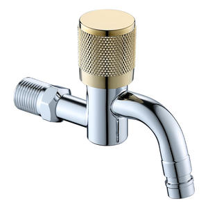 Grifo de acero inoxidable para lavadora, 4 puntos, agua fría, con manija, fácil instalación para fregadero de lavandería - Product Image 2