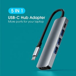 5 En 1 <span class=keywords><strong>USB</strong></span> C Hub con HD <span class=keywords><strong>USB</strong></span> 3,0 <span class=keywords><strong>USB</strong></span> C Hubs SD TF lector de tarjetas adaptador de estación de acoplamiento para <span class=keywords><strong>MacBook</strong></span> <span class=keywords><strong>Pro</strong></span> en Stock - Product Image 3