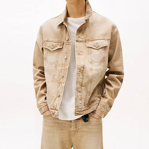 Nouvelle veste en jean décontractée pour homme personnalisable, veste en jean de haute qualité, couleur unie, streetwear - Product Image 1