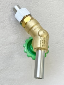 Válvula de Cierre Manual de Latón Criogénico para Cilindros de Gas, Temperatura Media, DJ10F DN10, OEM - Product Image 2