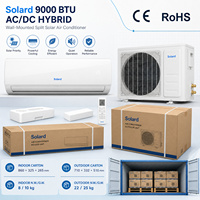 AC Hybrid Solar 9000 BTU DC Inverter Wall Split, Set Lengkap Pendingin & Pemanas, Siap Pakai Baterai 48V untuk Rumah Tangga