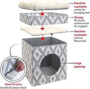 Lavable proveedores gran cubierta cesta De Hundebett Cueva del Gato De lujo Cama De Para Mascotas Perros gato perro, camas Para Mascotas - Product Image 6