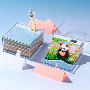 Customized 150g 3D Paper Carving Panda Memo <strong>Pad</strong> for Office Decoration <strong>Study</strong> Handcraft Souvenir Gift - Product Image 4