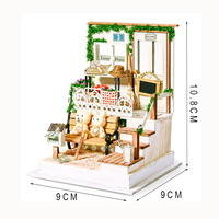 IIECREATE Puzzle en bois 3D L-2258 Life Together, écologique, échelle 1:24, kit de maison miniature à construire soi-même, ensemble de meubles et jouets, à partir de 14 ans