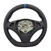 Volant de direction en cuir lisse microsuède pour l'intérieur automobile, M Performance pour BMW E90 E92 E93