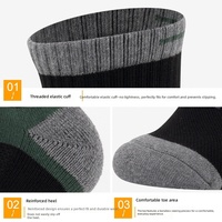 Chaussettes de ski, de randonnée et d'alpinisme pour hommes, femmes et adultes, en tricot épais, à séchage rapide, antidérapantes, absorbant la transpiration, chaudes pour l'hiver