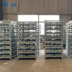 Palette de stockage pliable en acier <span class=keywords><strong>galvanisé</strong></span> robuste, cage à fil avec chariot - Product Image 6