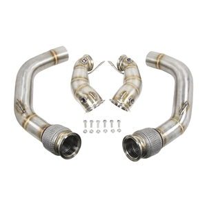 Pour <span class=keywords><strong>BMW</strong></span> M5 F90 M8 F91 F92 F93 S63 4.4TT Modèles Compétition Ich 2018+ – Échappement Downpipe Fatboy Racing Avec Bouclier Thermique - Product Image 6