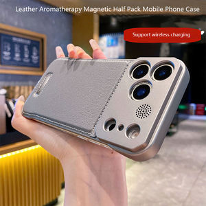 Best Verkochte Metalen Frameloze Aromatherapie Magnetische Telefoonhoes Voor Iphone17pro Apple 16pro Lederen Anti-Val Schede - Product Image 2