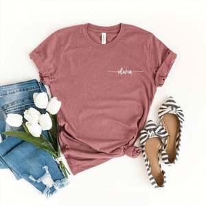 Camisetas de Algodón Estampadas Personalizadas para el Verano, Impresión Suave y Personalizable para Fiestas, Bodas y Más - Product Image 1