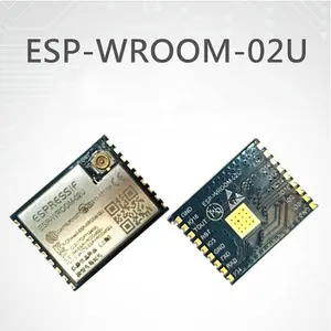 ESPRESSIF 싱글 코어 2.4 GHz 18 핀 ESP8266EX 칩 esp8266 와이파이 모듈 ESP WROOM 02U ESP-WROOM-02U 4MB 로트 장치