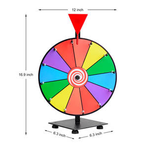 Rueda giratoria de borrado en seco de 12 pulgadas, <span class=keywords><strong>ruleta</strong></span> de la Fortuna, juego de rueda de premio giratoria, rueda de premio de la suerte de fábrica - Product Image 3