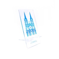 Support de téléphone en acrylique imprimable avec logo, style Instagram créatif, décoration de bureau pour dortoir, présentoir transparent pour comptoir