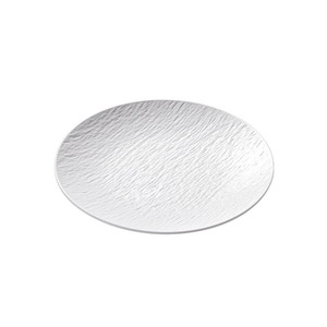 Xiangyuan <b>Melamine</b> Steak <b>Plate</b> White Round Stone Pattern Shallow Relief Western Style Dining Hotel Use - Product Image 5
