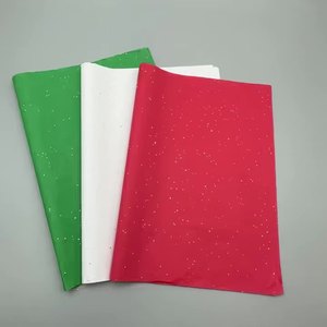 Papier d'emballage en gros personnalisé avec logo imprimé, motif floral, imperméable, pour Noël, en pâte de cellulose enduite de cire d'un seul côté - Product Image 2