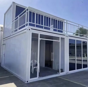 Casa Contenedor Moderna Prefabricada de Acero, Duradera y Transpirable, con Pared de Cortina de Vidrio Pequeña, <span class=keywords><strong>para</strong></span> Oficina al Aire Libre, Dormitorio, Centro Comercial - Product Image 2