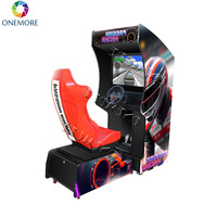Nouvelle machine de jeu vidéo d'arcade 3D pour enfants, simulateur de conduite de voiture classique américaine, appareil de salle de jeux 32 pouces, version anglaise