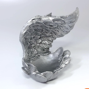 Fourniture en gros ailes d'ange ailes de plumes Base de boule en résine artisanat en cristal - Product Image 6